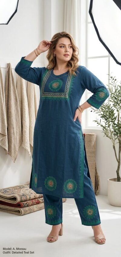 AH COTTON PLUS SIZE THREE PIECE SET IN WHOLESALE