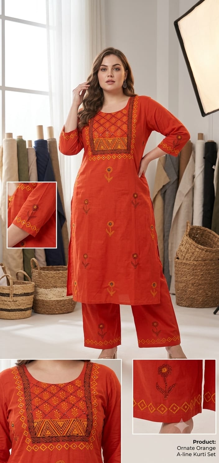 AH COTTON PLUS SIZE THREE PIECE SET IN WHOLESALE