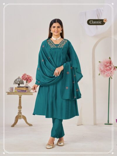 CLASSIC PREMIUM EMBROIDERED HANDWORK THREE PIECE