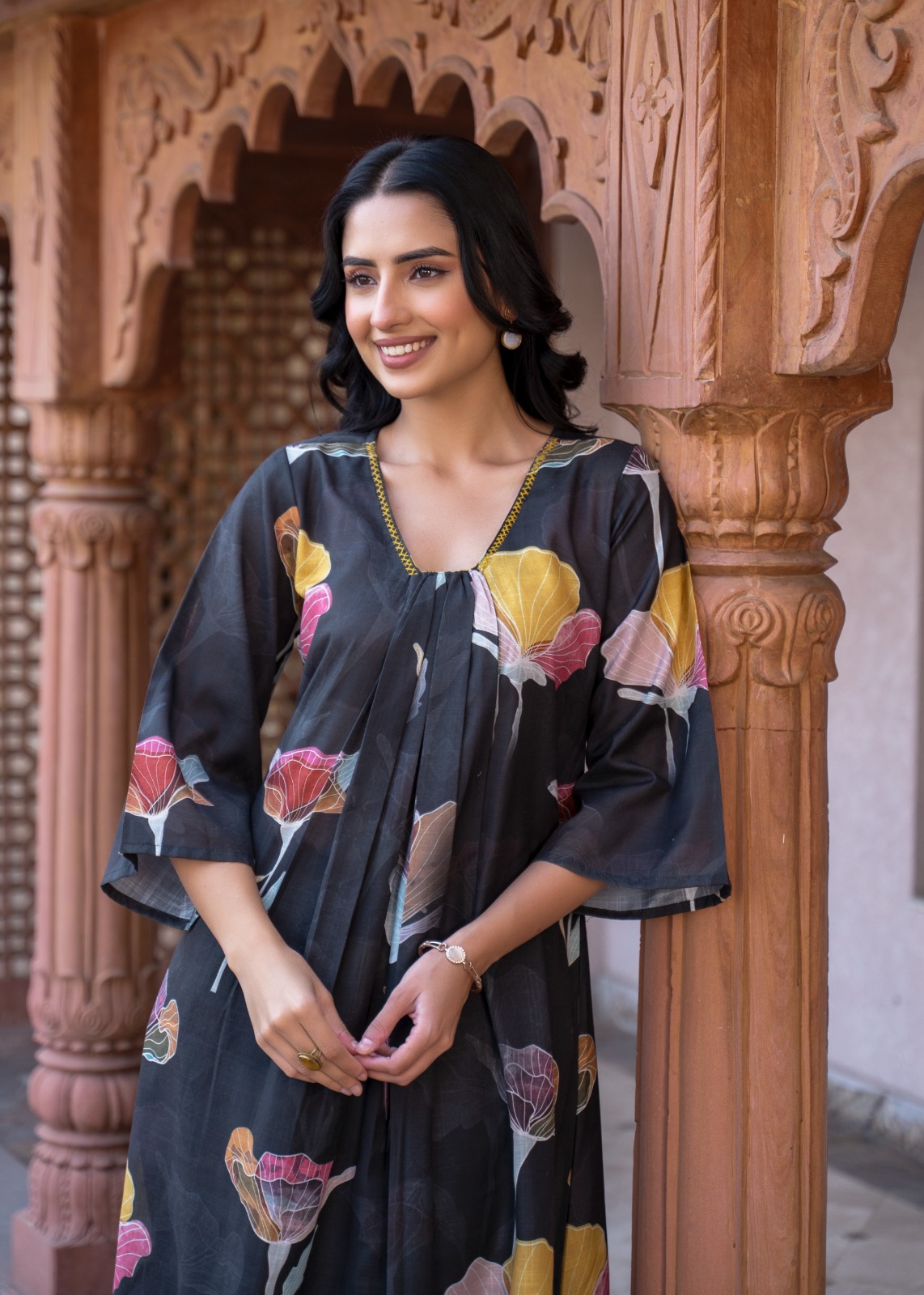 DESIGNER COTTON LONG GOWN COMBO IN WHOLESALE