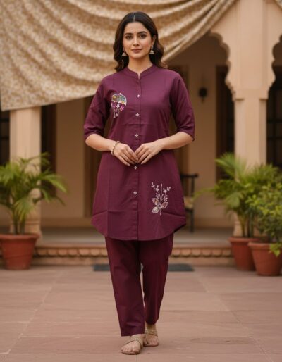 DESIGNER COTTON WORK CO ORD SET WHOLESALE