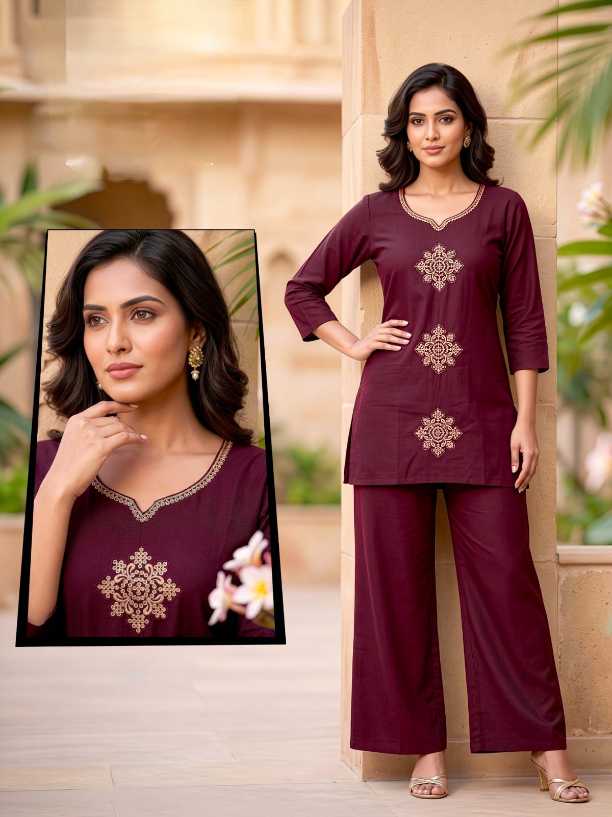 DESIGNER DHABU COTTON CO ORD SET COMBO IN WHOLESALE