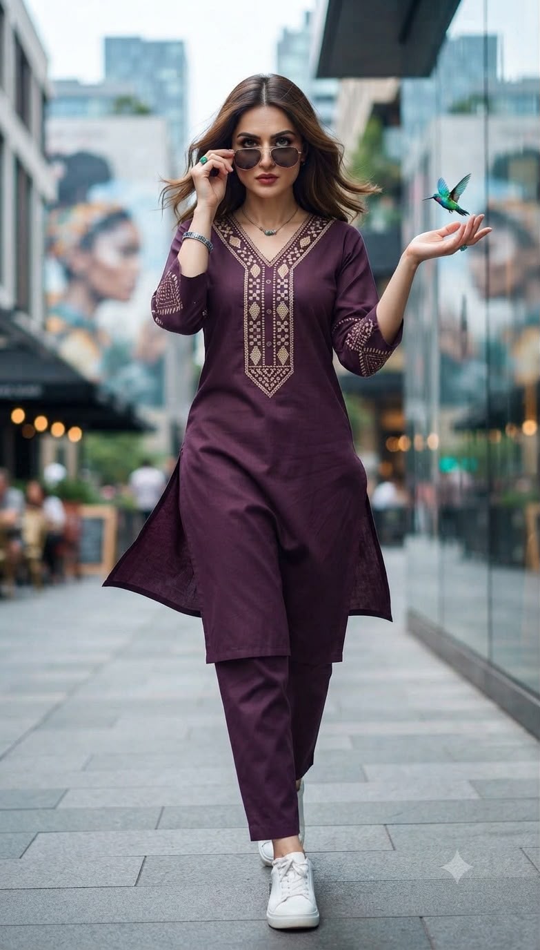 DESIGNER EMBROIDERED CO ORD SET READYMADE