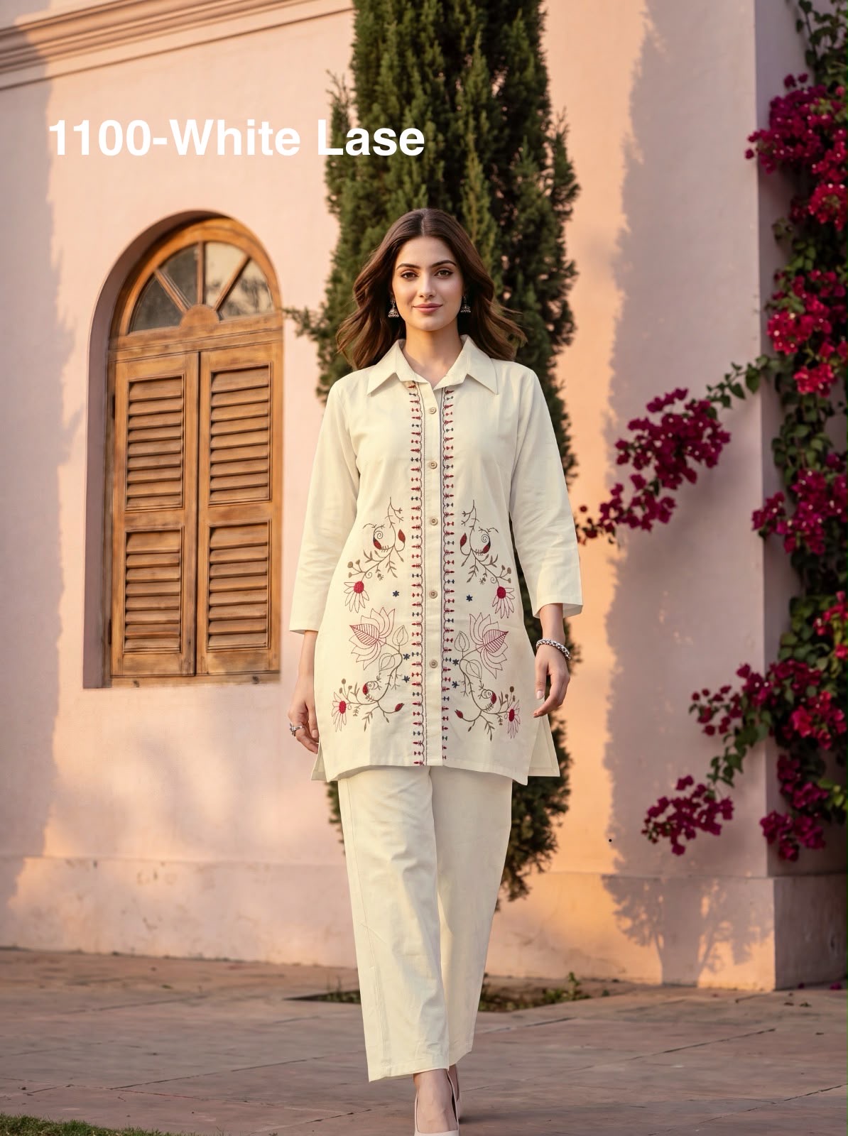 DESIGNER HEAVY WORK CO ORD SET IN WHOLESALE