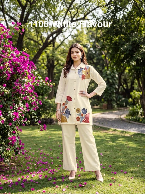 DESIGNER HEAVY WORK CO ORD SET IN WHOLESALE