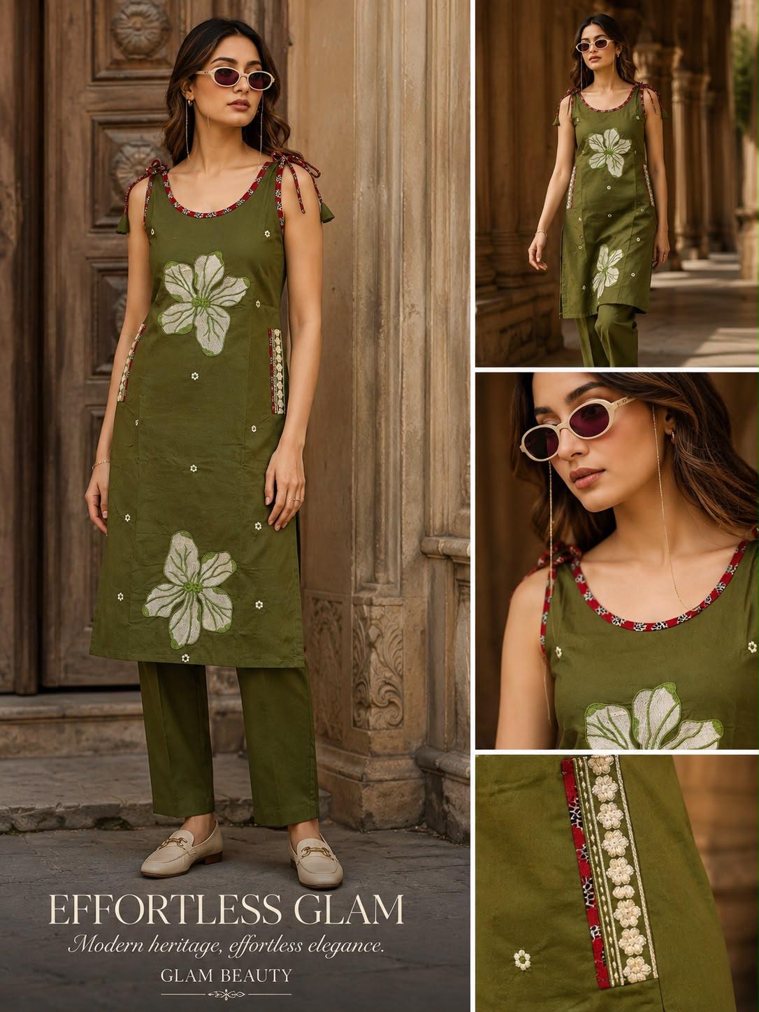 DHABU COTTON TWO PIECE SET IN WHOLESALE