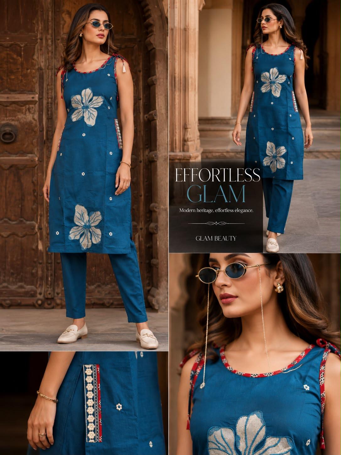DHABU COTTON TWO PIECE SET IN WHOLESALE