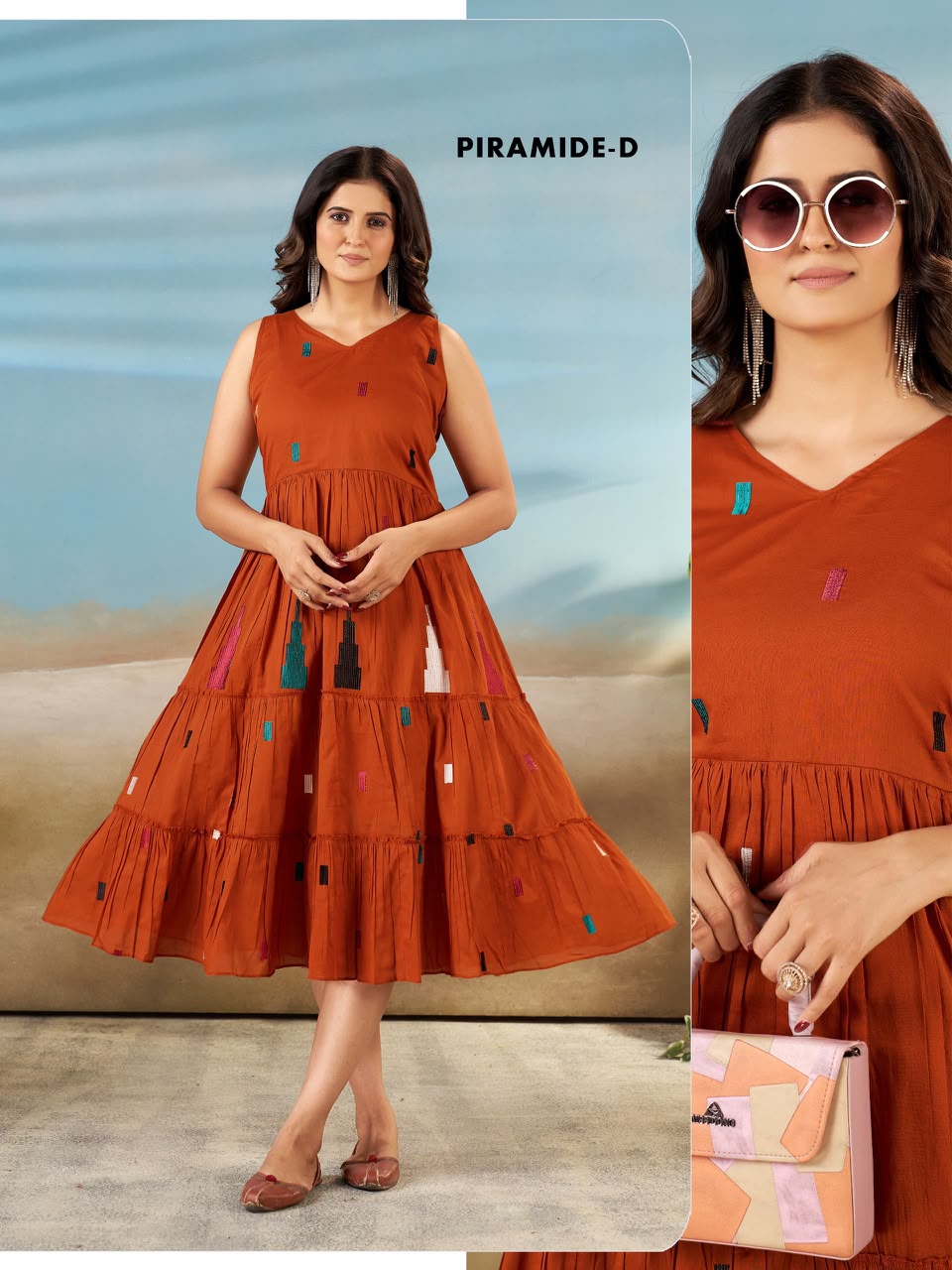 FANCY COTTON GOWN IN WHOLESALE