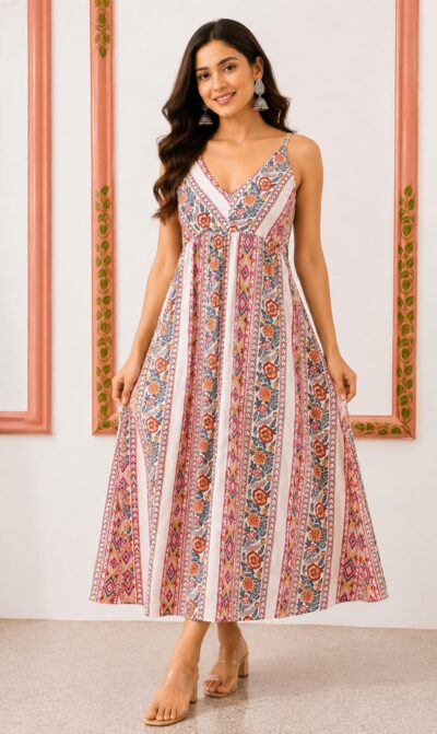 FANCY COTTON LONG TUNIC COMBO SET IN WHOLESALE