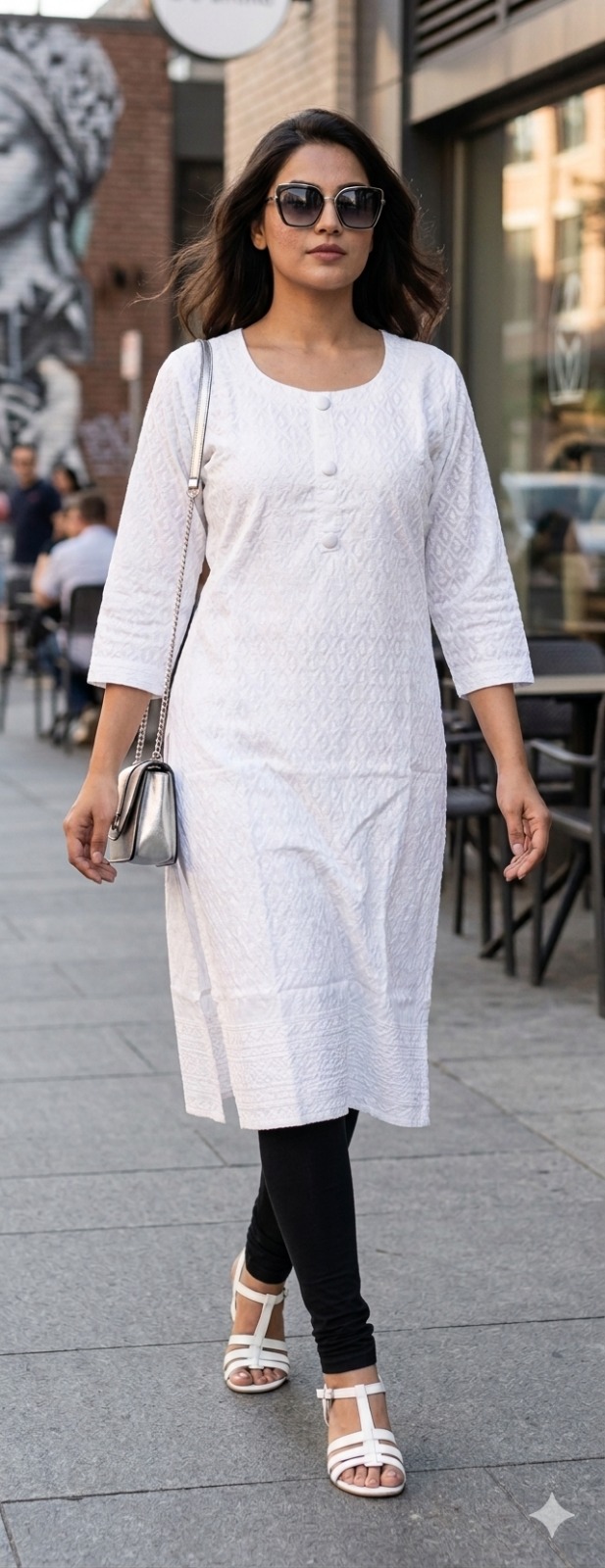FANCY COTTON LUCKNOWI WORK KURTI IN COMBO