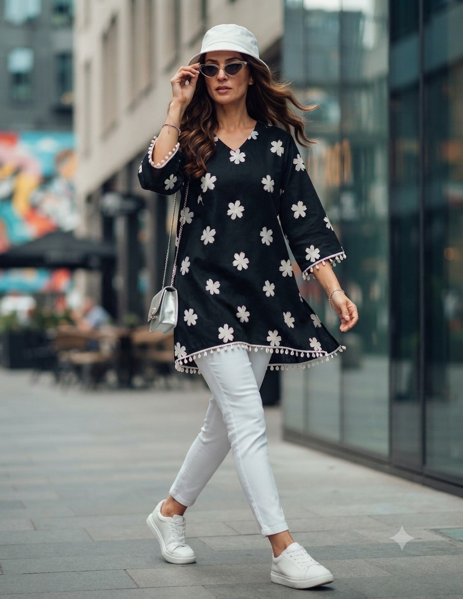 FANCY COTTON SHORT TOP WHOLESALE SURAT