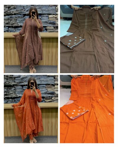 FANCY COTTON THREE PIECE SET COMBO IN WHOLESALE