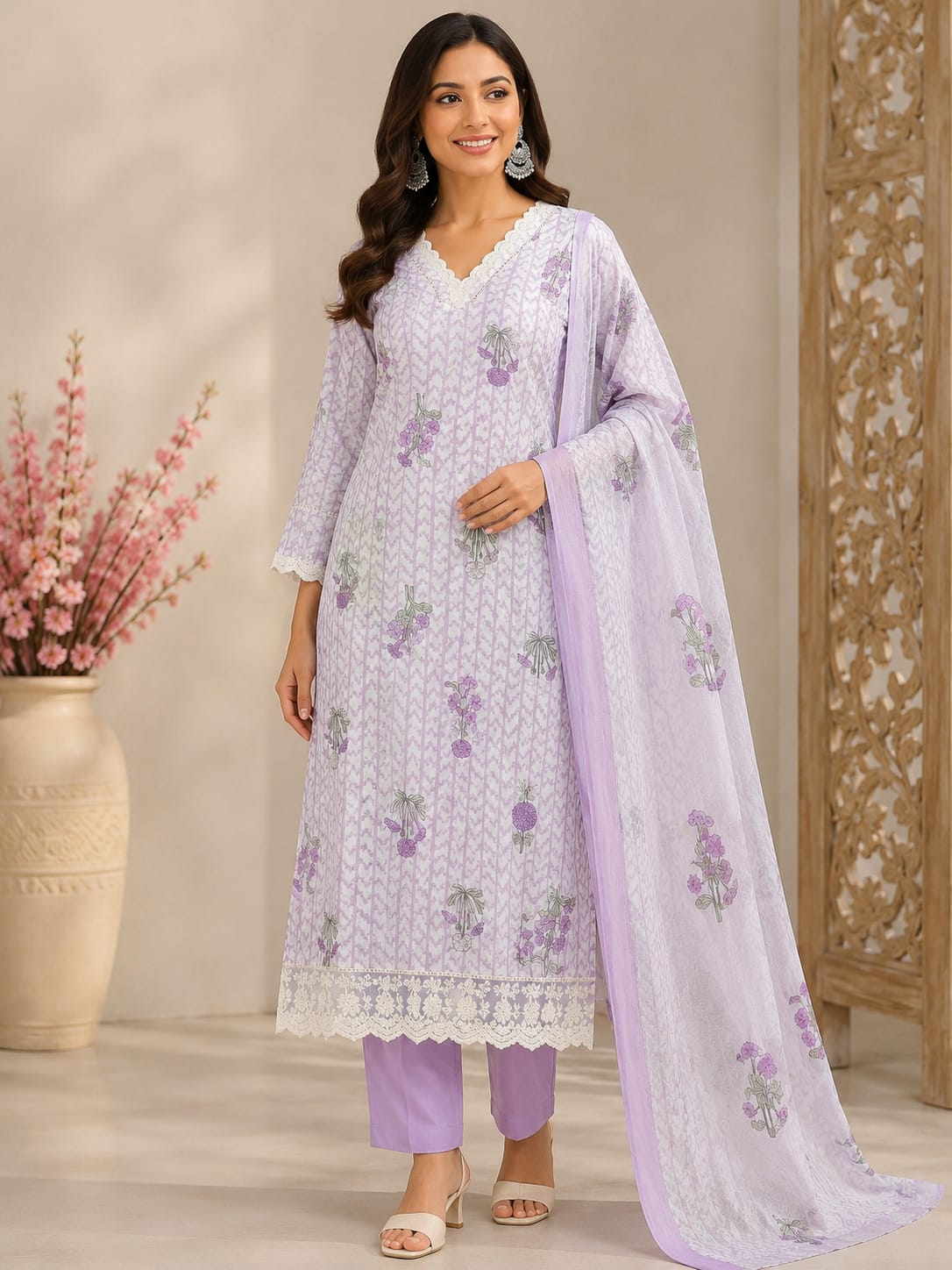 FANCY COTTON THREE PIECE SET WHOLESALE
