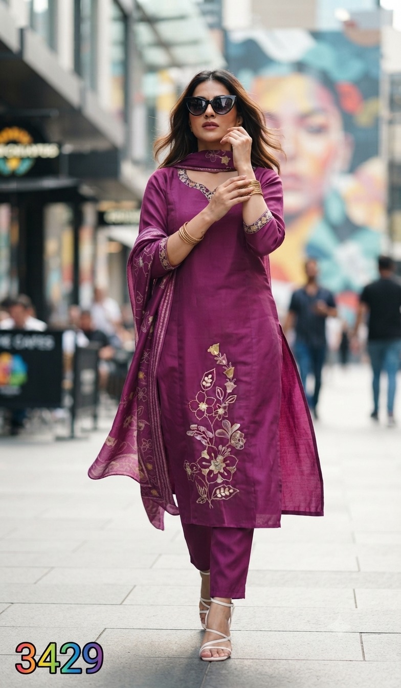 FANCY DESIGNER THREE PIECE COMBO IN WHOLESALE