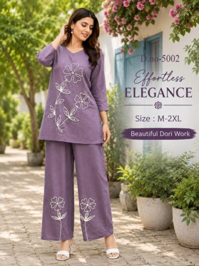 FANCY DORI WORK CO ORD SET IN WHOLESALE