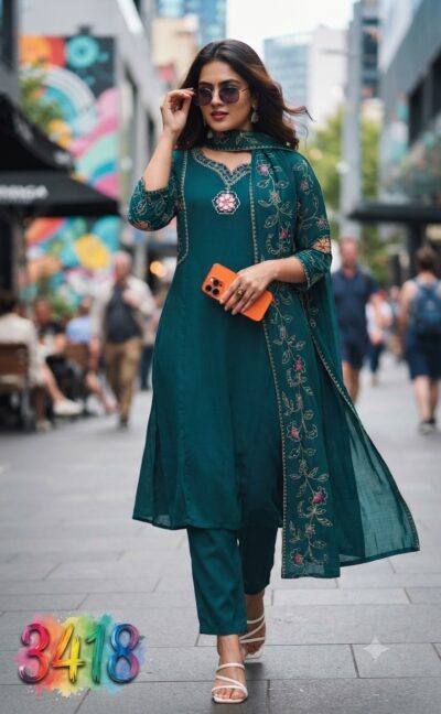 FANCY EMBROIDERED THREE PIECE COLLECTION