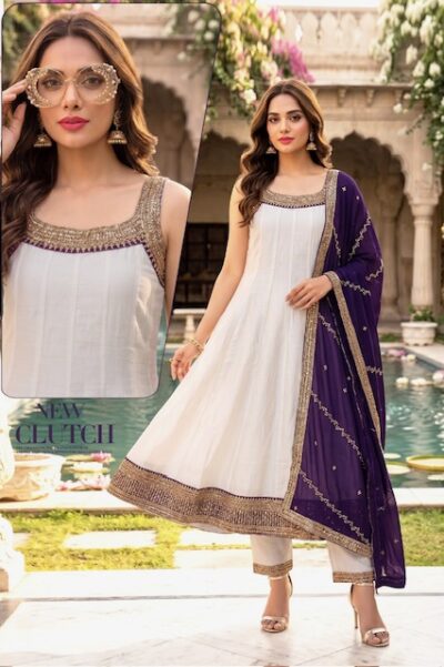 FANCY LONG GOWN READYMADE SET IN WHOLESALE