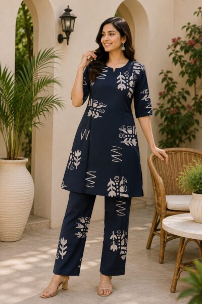 FANCY RAYON PRINTED CO ORD SET COMBO IN WHOLESALE