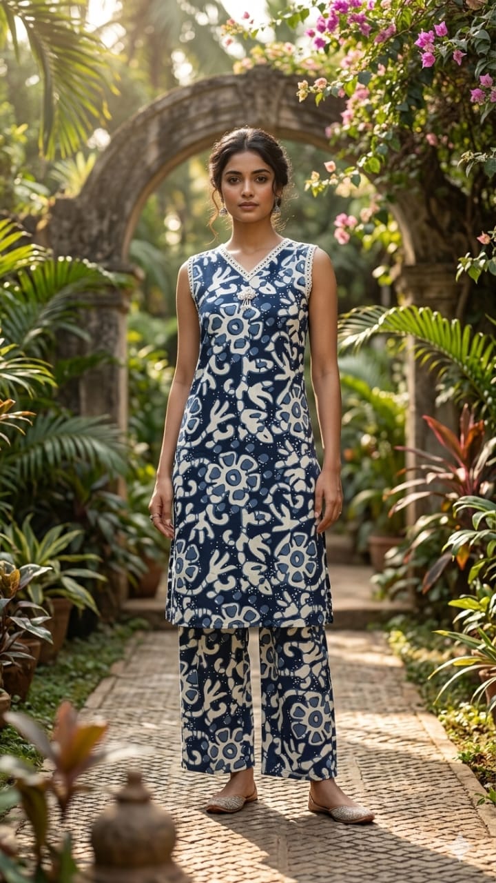 FANCY RAYON PRINTED CO ORD SET WHOLESALER