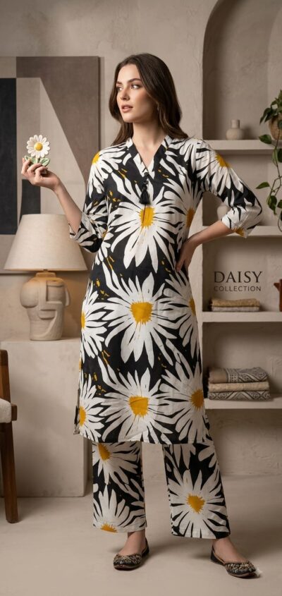 FANCY REYON PRINTED CO ORD SET IN WHOLESALE