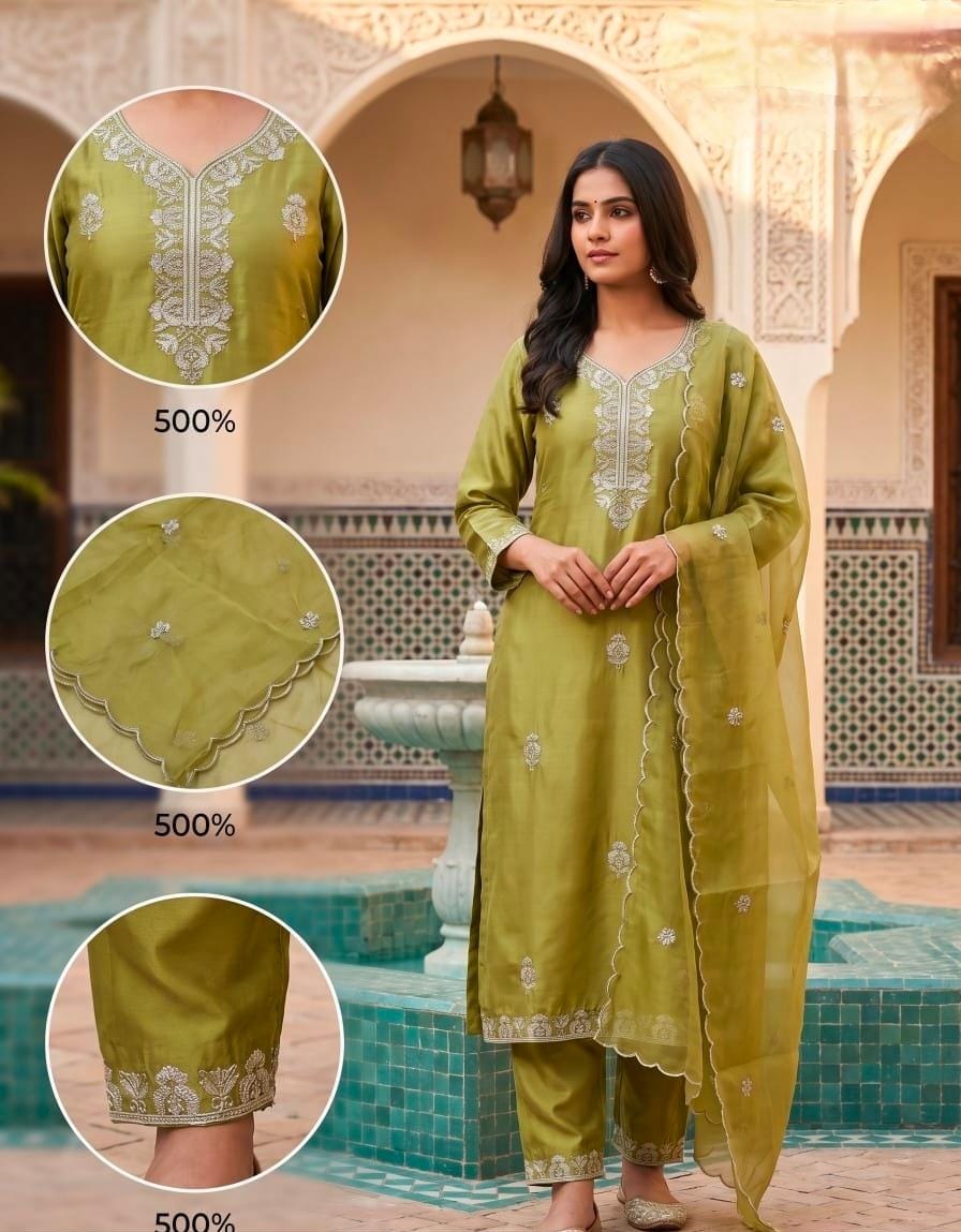 FANCY THREE PIECE READYMADE SET IN WHOLESALE