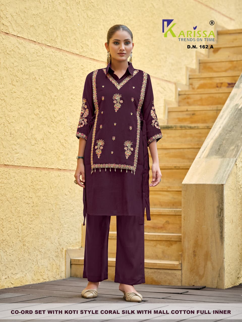 KARISSA D NO 161 & 162 FANCY CO ORD SET WHOLESALER