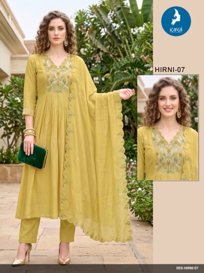 KAYA KURTI HIRNI THREE PIECE ANARKALI READYMADE