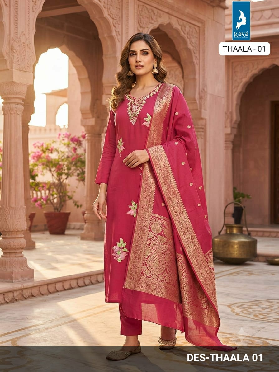 KAYA KURTI THAALA THREE PIECE SET COMBO WHOLESALE