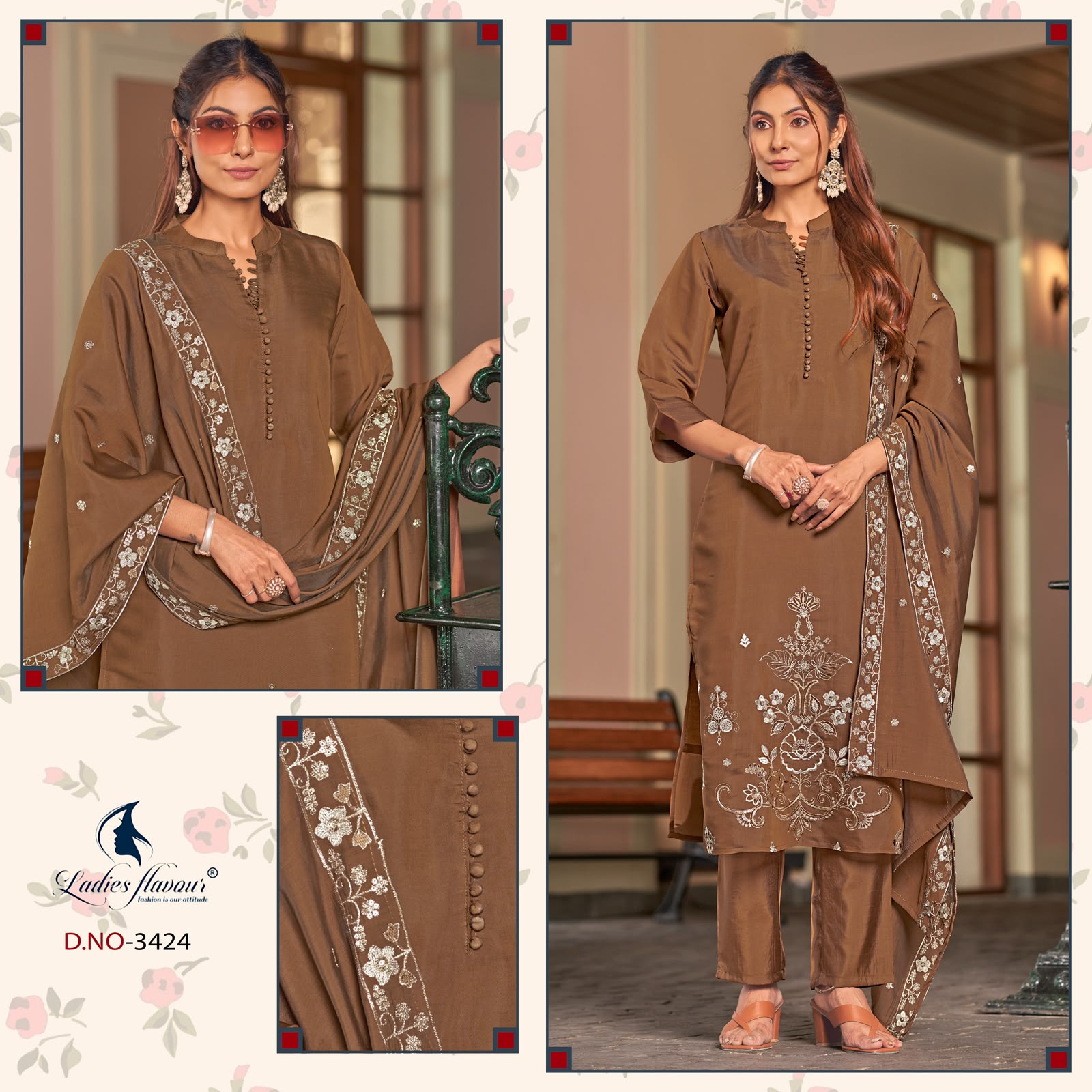 LADIES FLAVOUR D NO 3424 TO 3426 READYMADE SET