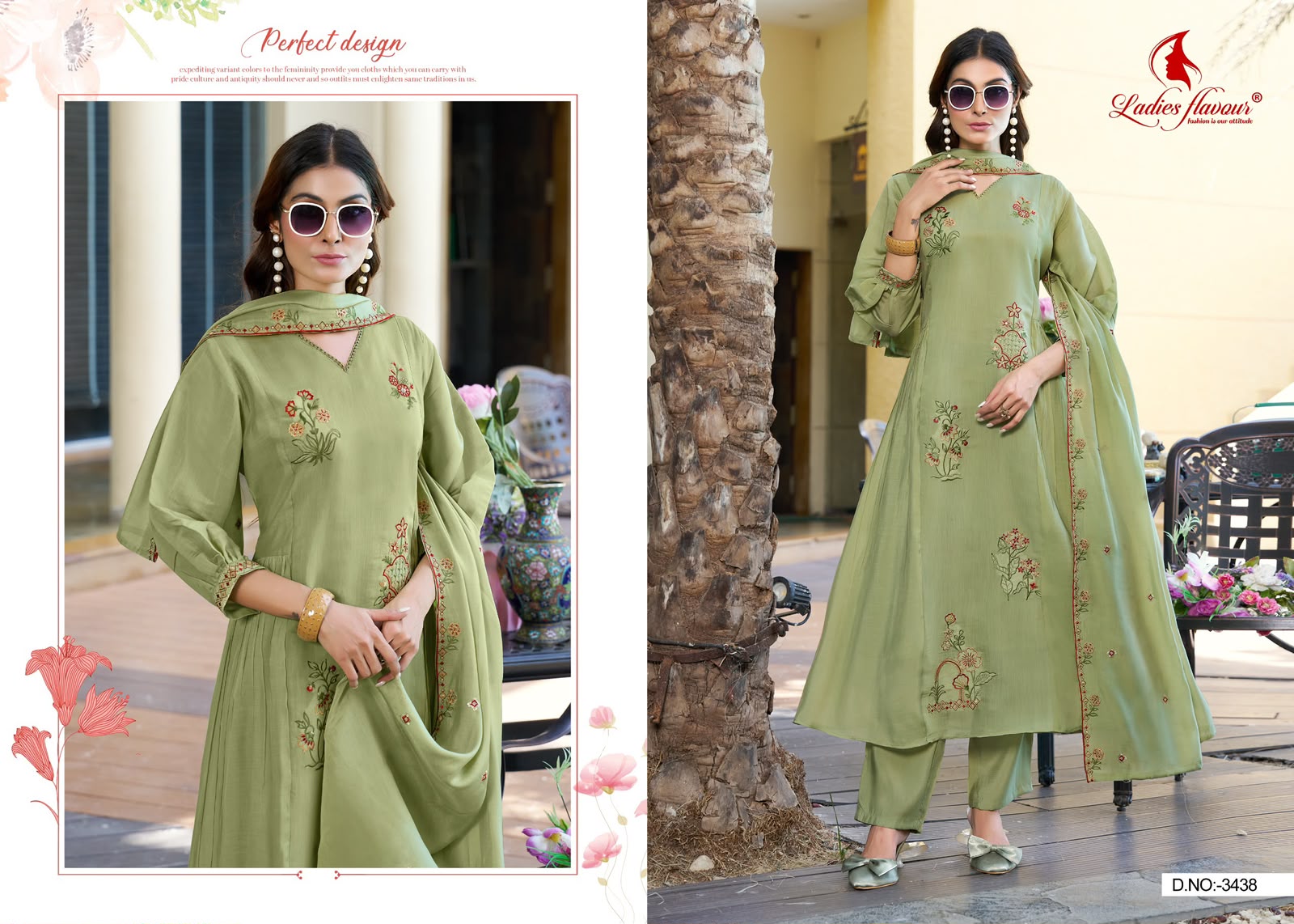 LADIES FLAVOUR D NO 3438 TO 3440 READYMADE SET