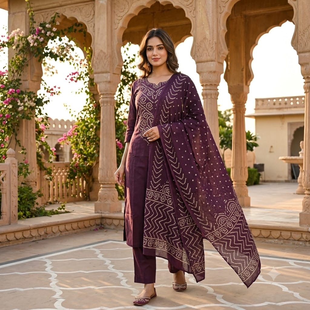 LATEST DHABU COTTON PRINTED THREE PIECE SET