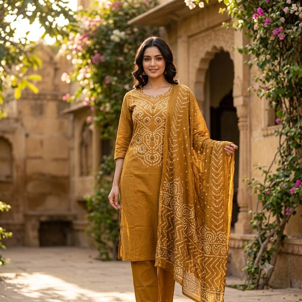 LATEST DHABU COTTON PRINTED THREE PIECE SET