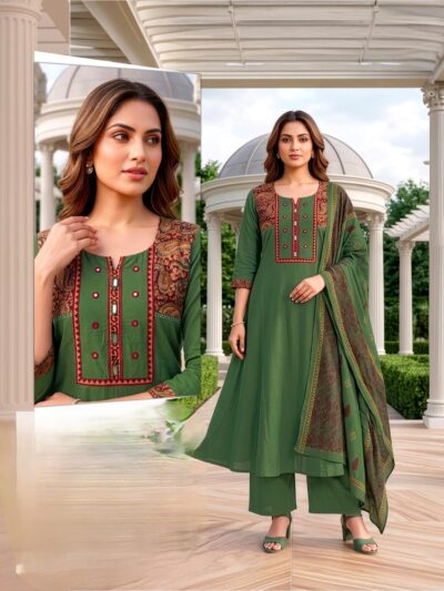 LATEST DHABU COTTON THREE PIECE SET WHOLESALE