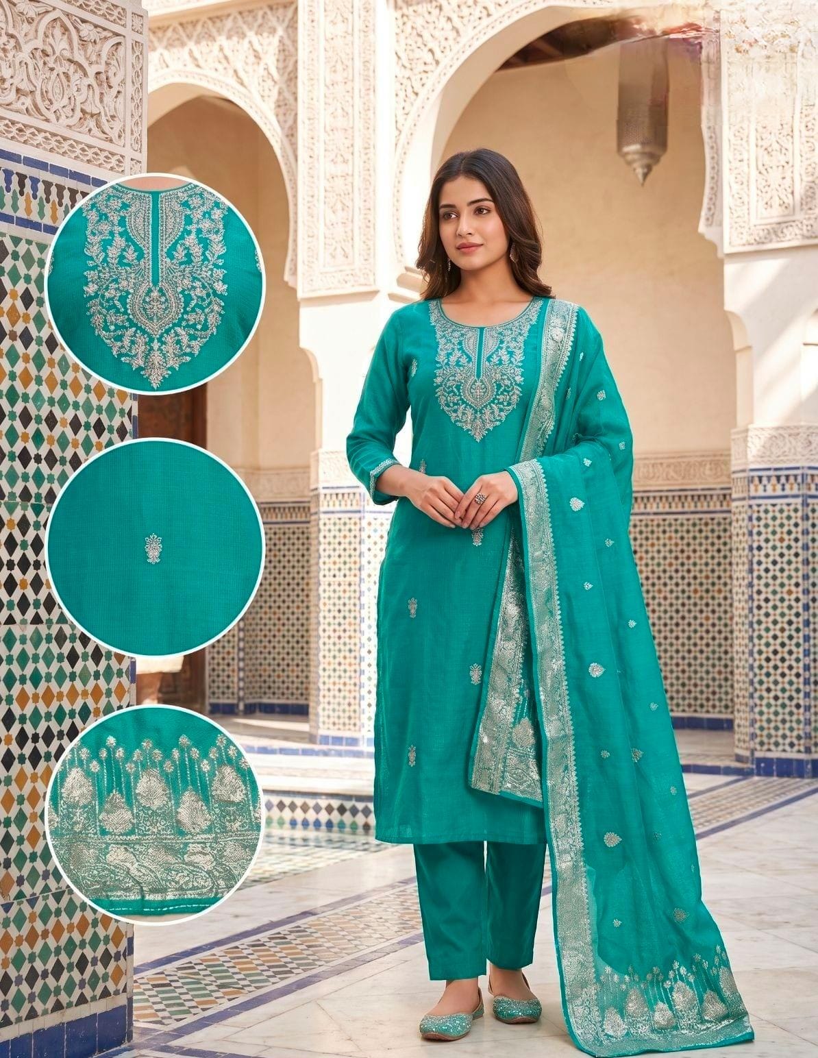 LATEST HANDWORK THREE PIECE SET IN WHOLESALE