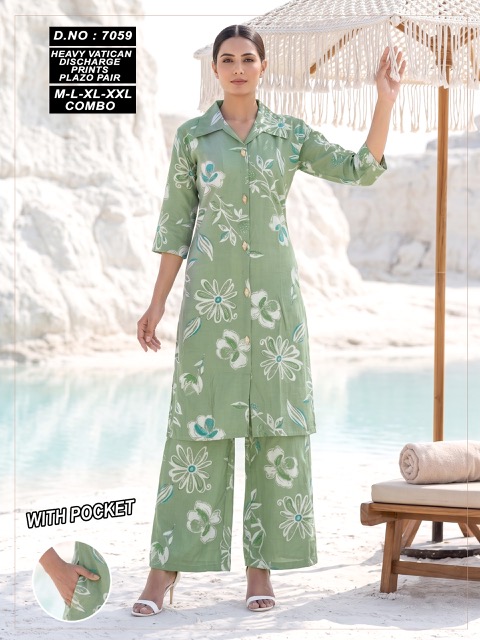 LATEST PRINTED KURTI WITH PANT SET MANUFACTUR
