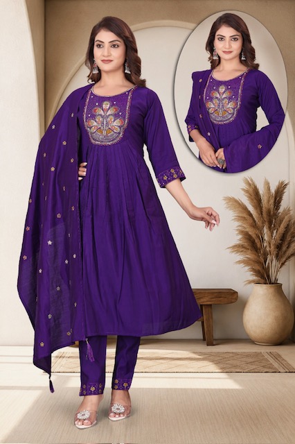 LATEST ROMAN SILK GOWN COMBO IN WHOLESALE