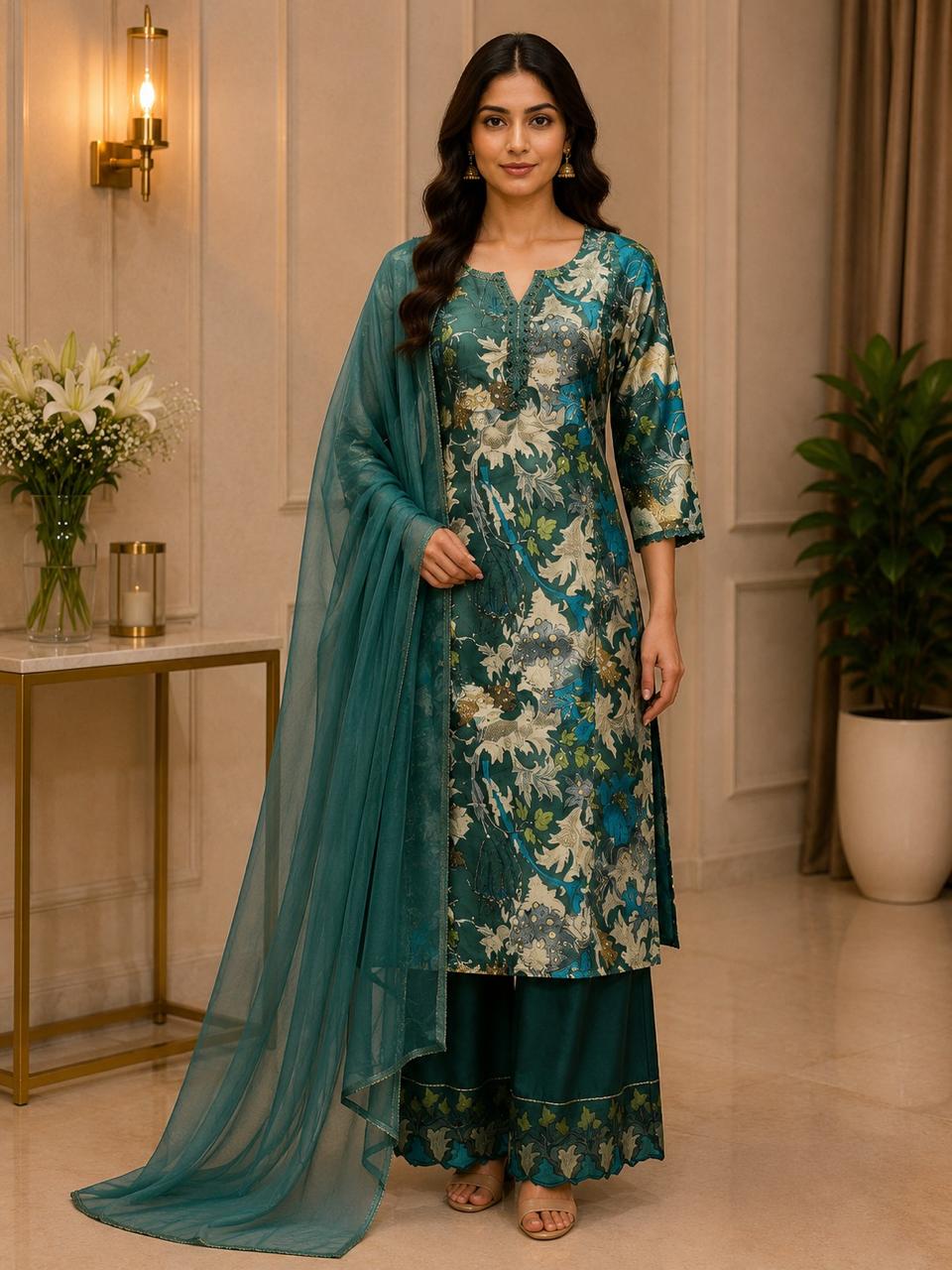 LATEST THREE PIECE COLLECTION IN COMBO