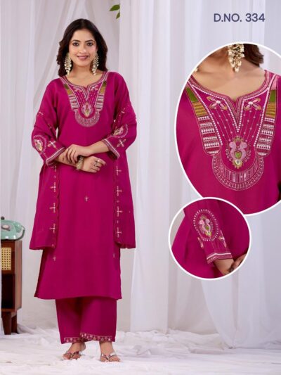 MITTOO 334 FANCY THREE PIECE SET IN COMBO WHOLESALE