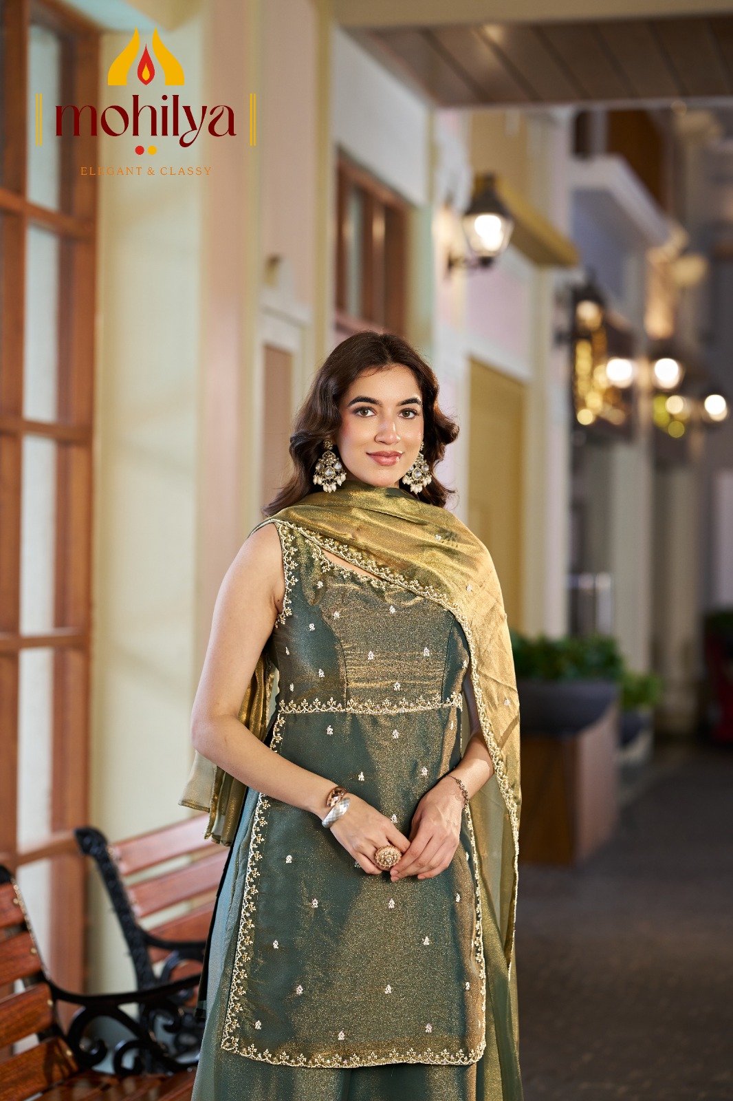 MOHILYA D NO 252 STYLISH THREE PIECE SET WHOLESALE