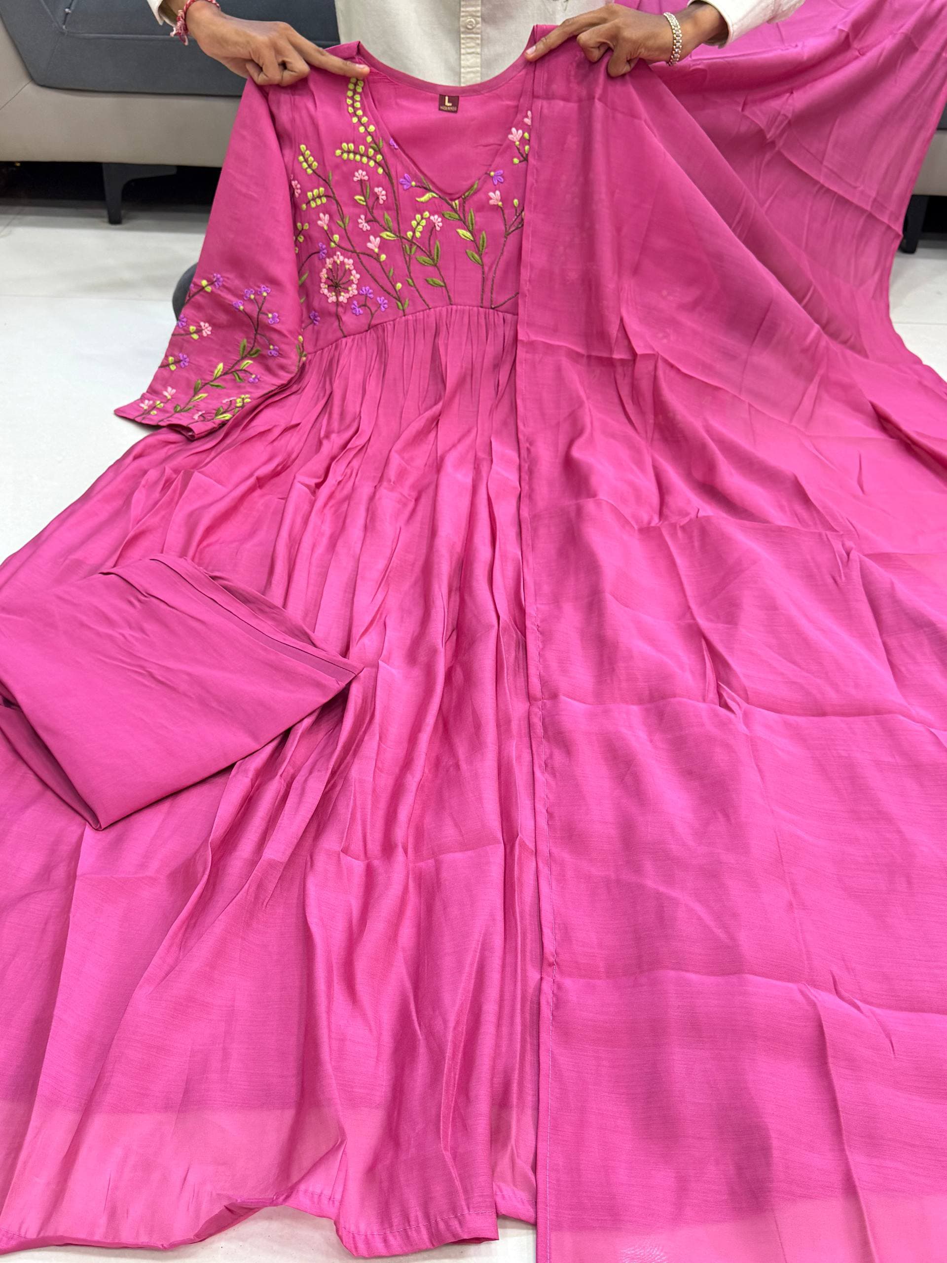 MT JANHVI BANARASI THREE PIECE SET IN COMBO