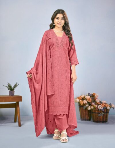 PURE COTTON SHIFFLY WORK THREE PIECE SET IN WHOLESALE