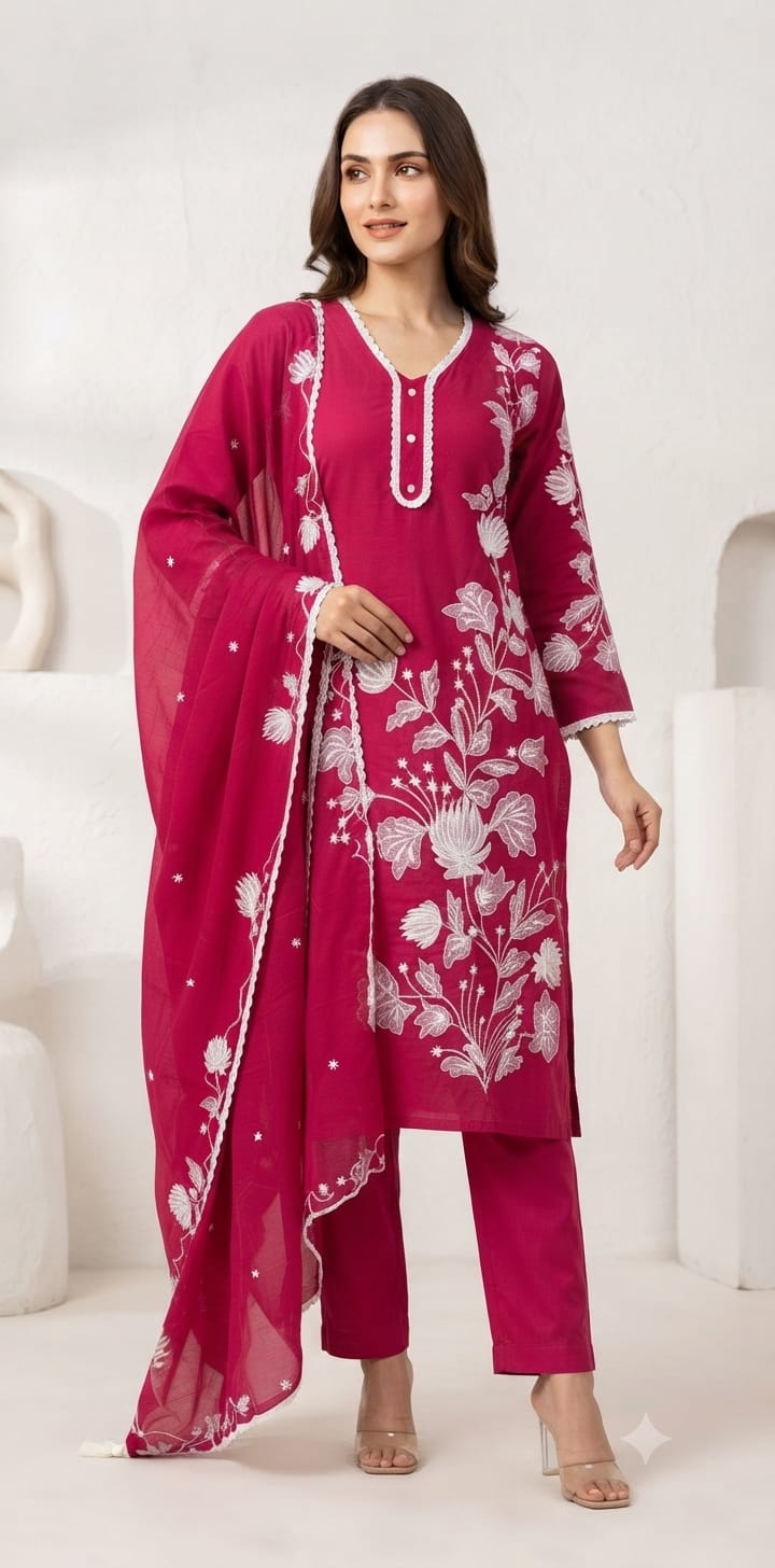 PURE COTTON THREE PIECE SET COMBO IN WHOLESALE