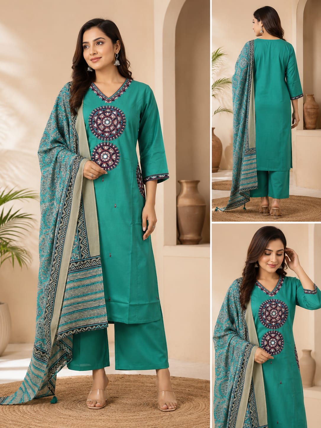 PURE COTTON THREE PIECE SET COMBO IN WHOLESALE