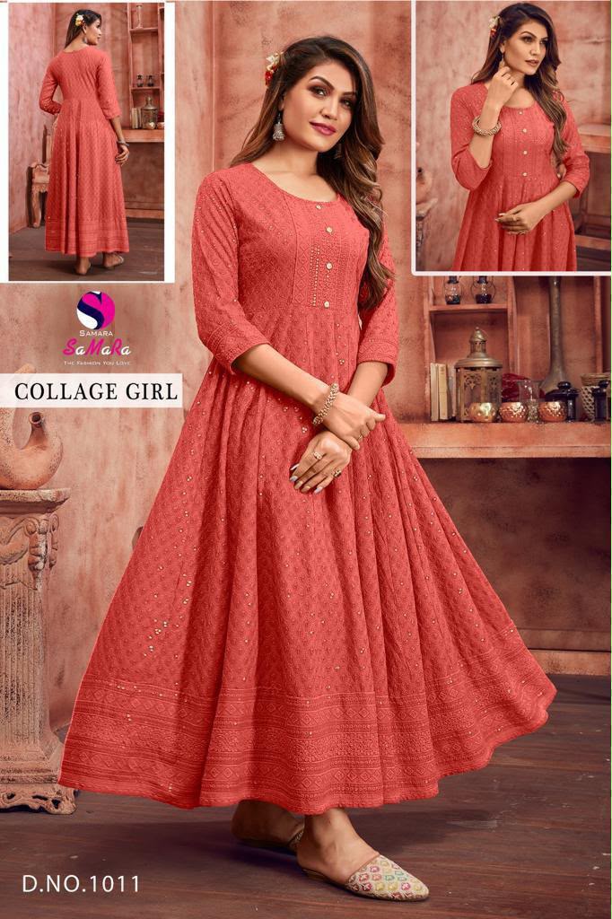 SAMARA COLLEGE GIRL SHIFFLI WORK GOWN IN WHOLESALE