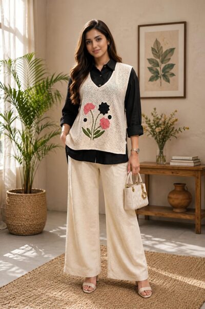 SCG HANDWORK CO ORD SET COMBO IN WHOLESALE