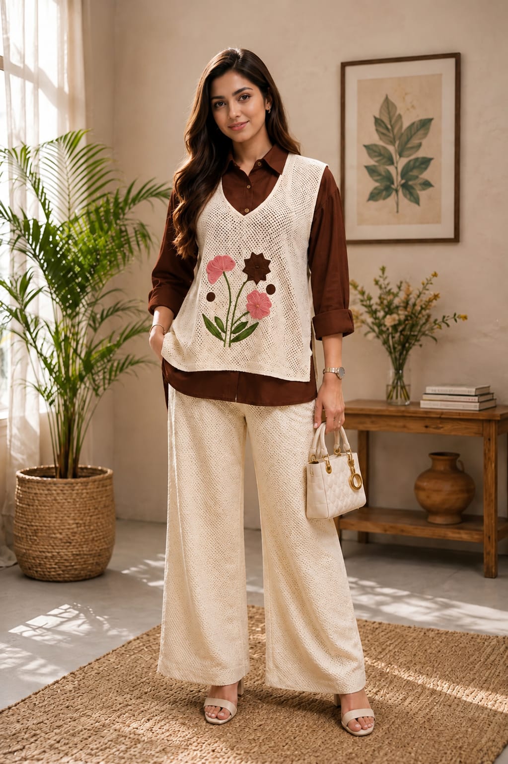 SCG HANDWORK CO ORD SET COMBO IN WHOLESALE