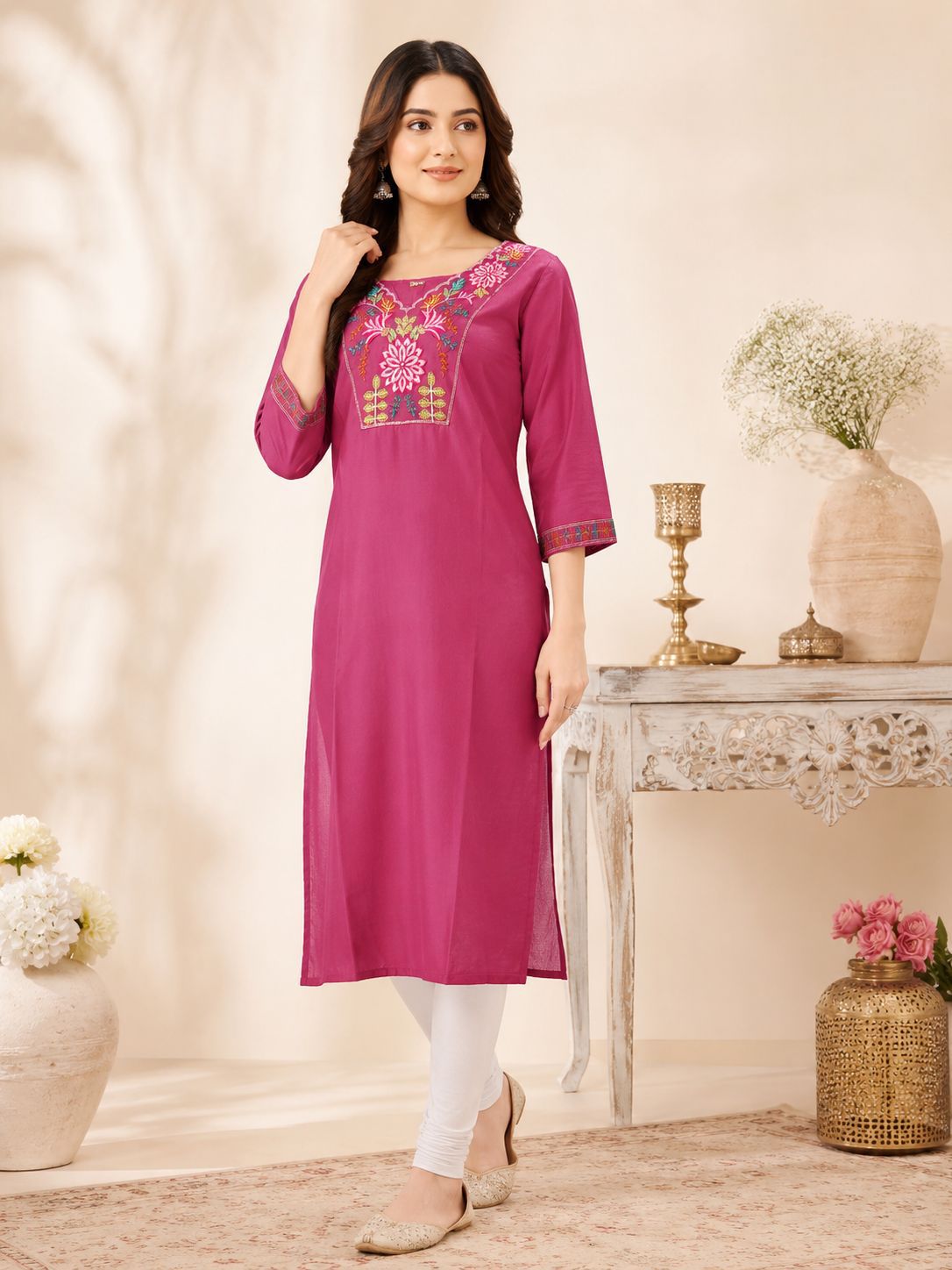 SJ COTTON PRINTED KURTI COMBO IN WHOLESALE