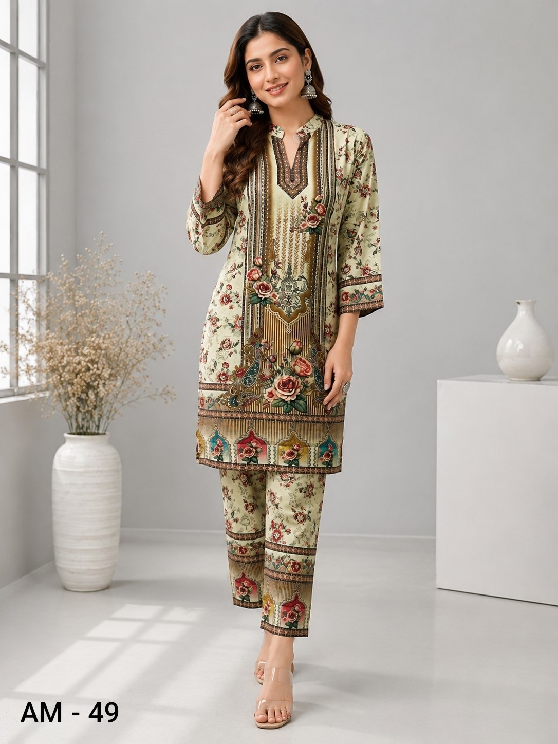 SMK RAYON TWO PIECE SET COMBO IN WHOLESALE