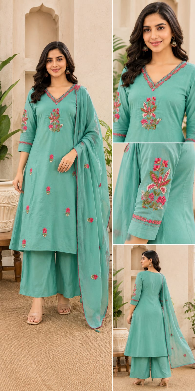 SRF DESIGNER THREE PIECE READYMADE IN WHOLESALE