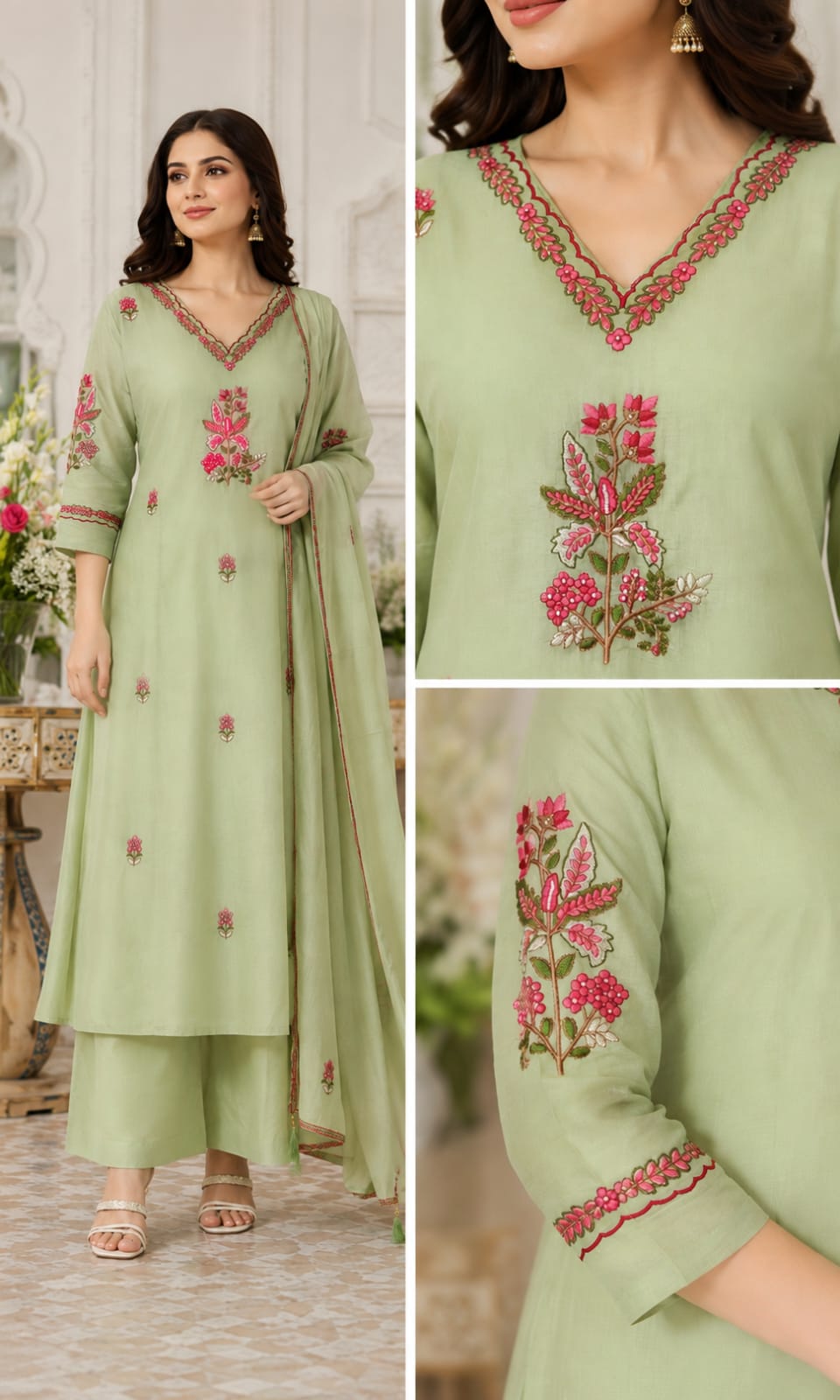 SRF DESIGNER THREE PIECE READYMADE IN WHOLESALE